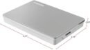 Toshiba Canvio Flex 2TB Portable External Hard Drive USB-C USB 3.0, Silver for PC, Mac, & Tablet - HDTX120XSCAA