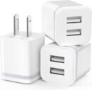 USB Wall Charger, LUOATIP 3-Pack 2.1A 5V Dual Port Cube Power Adapter Plug Block Charging Box Brick for iPhone 13 12 11 Pro Max SE XS XR X 8 7 6 6S Plus, Galaxy, LG, Moto, Android Phones