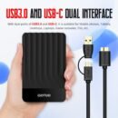 Portable External Hard Drive 1TB Storage Expansion HDD USB 3.0 USB-C for PC, Mac, Desktop, Laptop, Phone, PS4, PS5, PlayStation, Xbox One, Xbox 360, Xbox Series X/S, Android, Office & Game