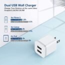 USB Wall Charger, LUOATIP 3-Pack 2.1A 5V Dual Port Cube Power Adapter Plug Block Charging Box Brick for iPhone 13 12 11 Pro Max SE XS XR X 8 7 6 6S Plus, Galaxy, LG, Moto, Android Phones