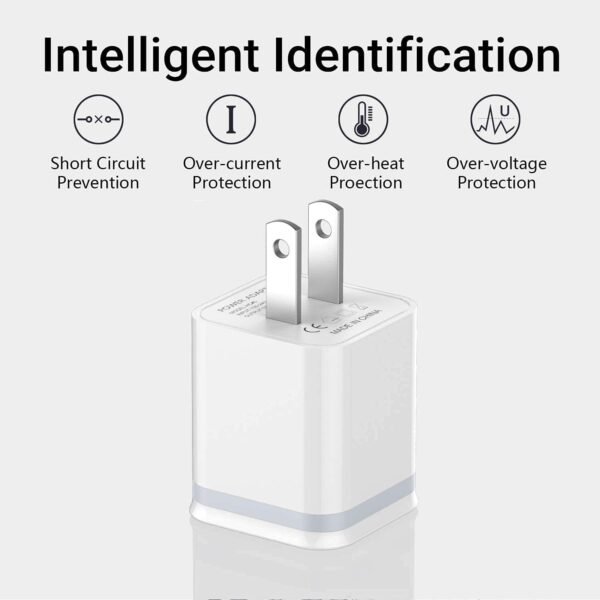 USB Wall Charger, LUOATIP 3-Pack 2.1A 5V Dual Port Cube Power Adapter Plug Block Charging Box Brick for iPhone 13 12 11 Pro Max SE XS XR X 8 7 6 6S Plus, Galaxy, LG, Moto, Android Phones - Image 2