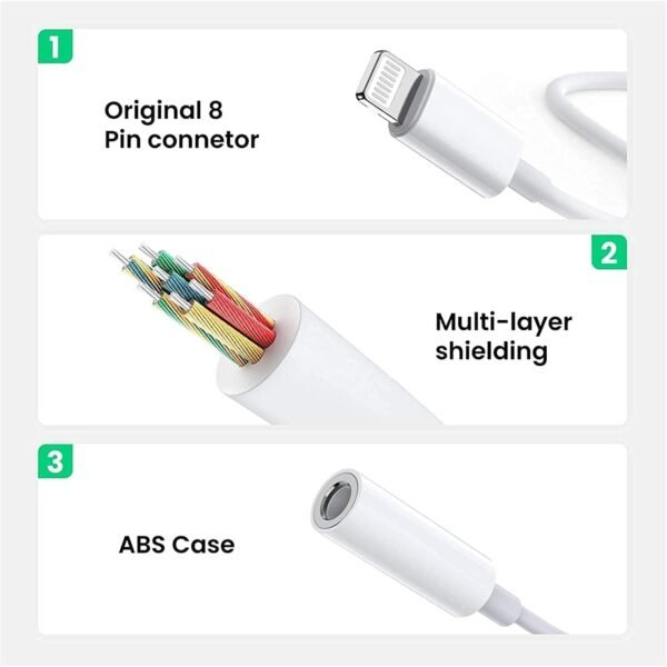 Apple MFi Certified 2 Pack Lightning to 3.5 mm Headphone Jack Adapter for iPhone, iPhone Aux Adapter Converter Dongle Audio Cable Compatible with iPhone 14 13 12 11 X XS 8 7 - Image 3