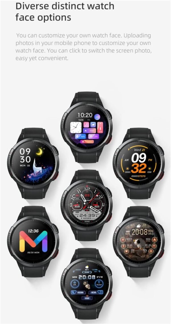 mibro Smart Watch GS, 1.43'' Amoled HD Touch Screen 5ATM Waterproof Smartwatch Fitness Tracker for Android iOS Phones with Heart Rate SpO2 Sleep Monitor, 70 Sports Modes Fitness Watch for Women Men - Image 8