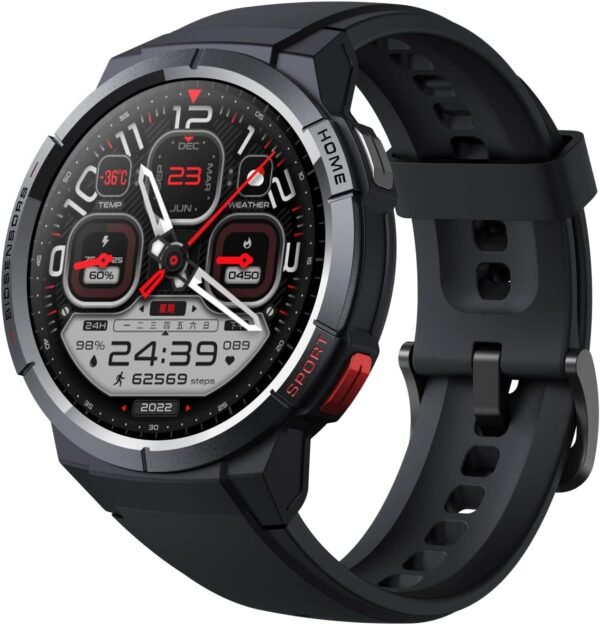 mibro Smart Watch GS, 1.43'' Amoled HD Touch Screen 5ATM Waterproof Smartwatch Fitness Tracker for Android iOS Phones with Heart Rate SpO2 Sleep Monitor, 70 Sports Modes Fitness Watch for Women Men