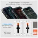 Spigen Tempered Glass Screen Protector [GlasTR EZ FIT] designed for iPhone 14 Pro Max [Case Friendly] - Sensor Protection / 2 Pack