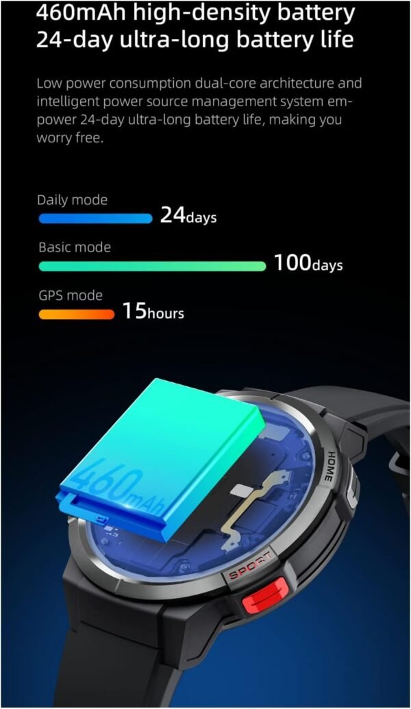 mibro Smart Watch GS, 1.43'' Amoled HD Touch Screen 5ATM Waterproof Smartwatch Fitness Tracker for Android iOS Phones with Heart Rate SpO2 Sleep Monitor, 70 Sports Modes Fitness Watch for Women Men - Image 9