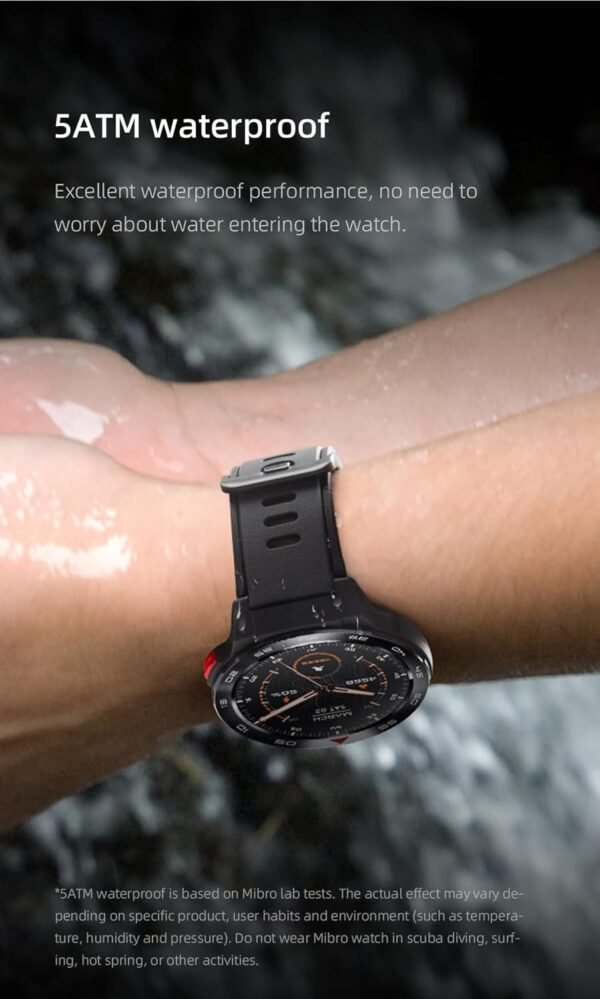 mibro Smartwatch GS Pro for Men Women, 1.43” Amoled Screen GPS Satellite Positioning Fitness Tracker with 4 PD Heart Rate Blood Oxygen Sleep Monitor, 5ATM Waterproof 105 Sports Modes for iOS Android - Image 5