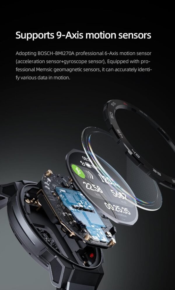 mibro Smartwatch GS Pro for Men Women, 1.43” Amoled Screen GPS Satellite Positioning Fitness Tracker with 4 PD Heart Rate Blood Oxygen Sleep Monitor, 5ATM Waterproof 105 Sports Modes for iOS Android - Image 4