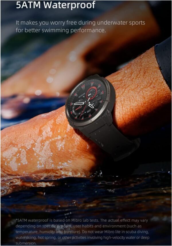 mibro Smart Watch GS, 1.43'' Amoled HD Touch Screen 5ATM Waterproof Smartwatch Fitness Tracker for Android iOS Phones with Heart Rate SpO2 Sleep Monitor, 70 Sports Modes Fitness Watch for Women Men - Image 6