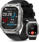 AMAZTIM Smart Watch, 60 Days Extra-Long Battery, 5ATM Waterproof Swimming Diving, Full Metal Military Grade, Answer/Make Call, 2" AMOLED Display, Health Monitor Compatible for iPhone and Android