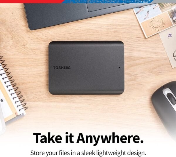 Toshiba Canvio Basics 2TB Portable External Hard Drive USB 3.0, Black - HDTB520XK3AA - Image 4