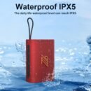 Bluetooth Speaker Small Speakers Clear Loud Stereo Sound TWS Portable Wireless Speaker with Lights IPX5 Waterproof Speakers BT5.3 Long Playtime for Home Party Outdoor Beach Electronic Gadgets (Red)