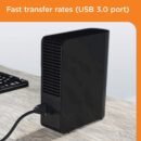 WD 20TB Elements Desktop External Hard Drive, USB 3.0 drive for plug-and-play storage - WDBWLG0200HBK-NESN