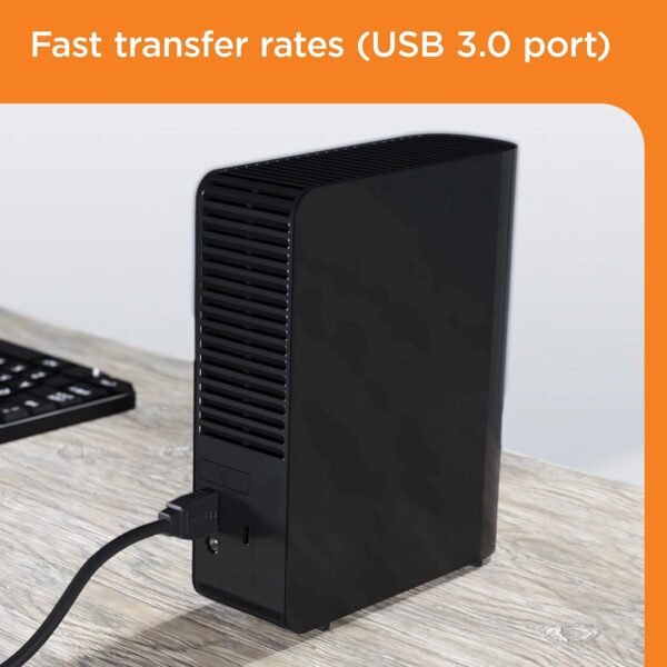WD 20TB Elements Desktop External Hard Drive, USB 3.0 drive for plug-and-play storage - WDBWLG0200HBK-NESN - Image 4