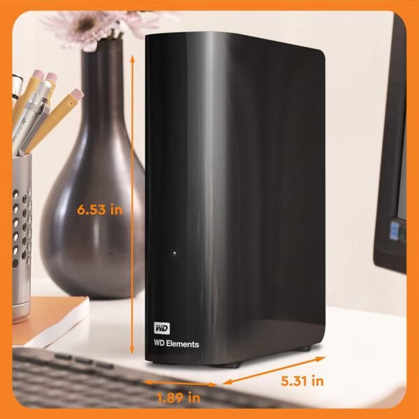 WD 20TB Elements Desktop External Hard Drive, USB 3.0 drive for plug-and-play storage - WDBWLG0200HBK-NESN - Image 2