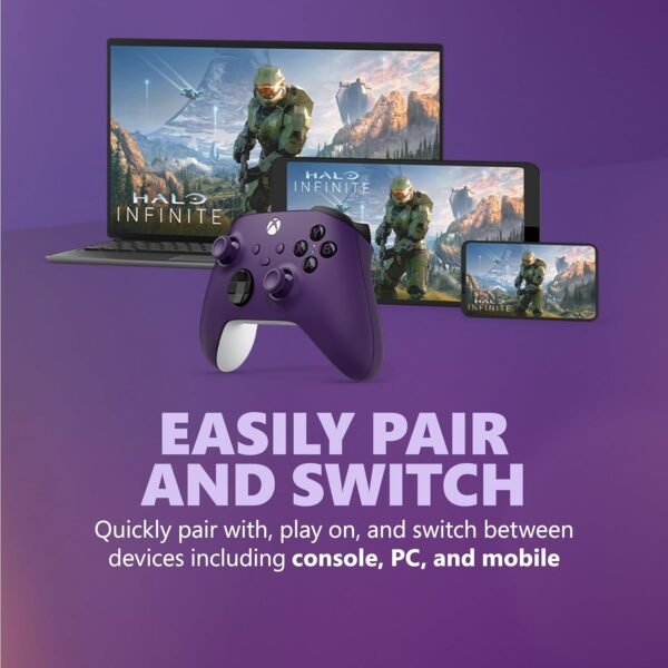 Xbox Core Wireless Gaming Controller – Astral Purple Series X|S, One, Windows PC, Android, and iOS - Image 5