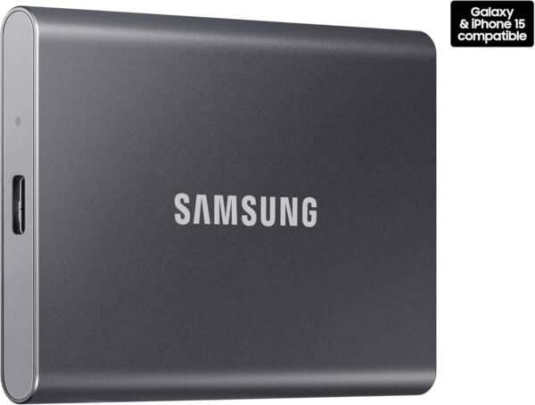 SAMSUNG T7 Portable SSD, 1TB External Solid State Drive, Speeds Up to 1,050MB/s, USB 3.2 Gen 2, Reliable Storage for Gaming, Students, Professionals, MU-PC1T0T/AM, Gray - Image 2